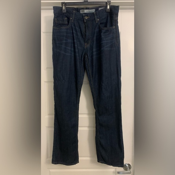 BKE JAKE STRAIGHT DARK BLUE INDIGO Men's Casual Fashion Style Denim Jeans 33R - Picture 1 of 4